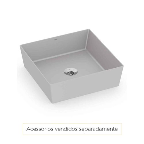 Cuba Roca Apoio sem Mesa 38X38 Platinum P5 Stone 1450610077108