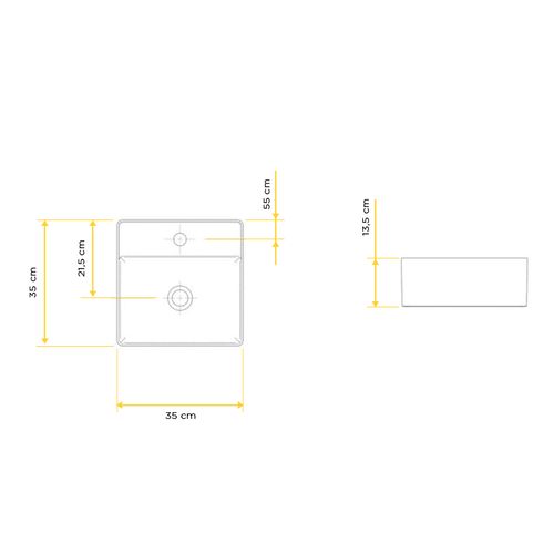 Cuba Roca Apoio Quadrada com Mesa 35X35 Platinum P4 Beige 1450670659108