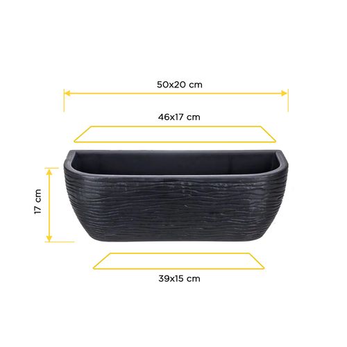 Vaso Floridis Florenca Parede  46X17 Bege Stone 10160407