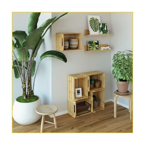 Caixa Super Max Organizador Madeira Natural Pinus P 621