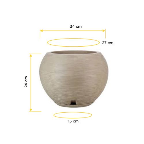 Vaso Floridis Florenca Sisal 27X24 Graf Stone 10160750
