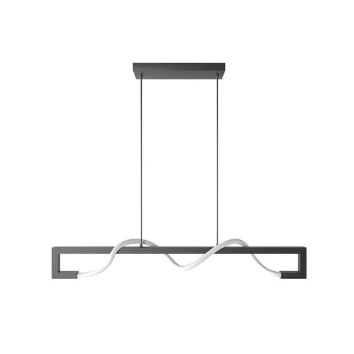 Pendente Orluce Crotta Led 30W 3000K Preto Fosco OR1639