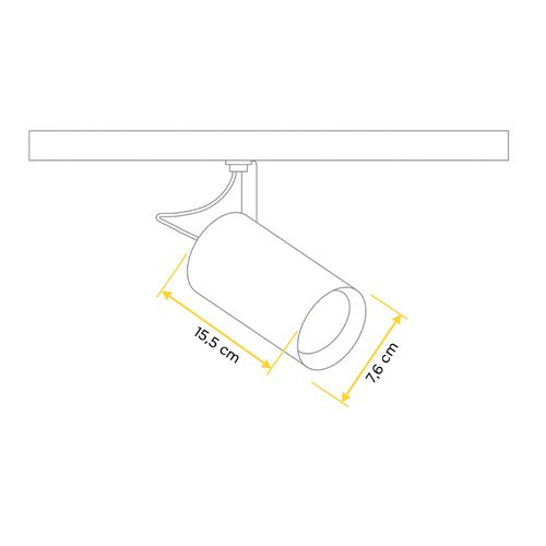 Spot New Line Lisse Trilho Par20 50W 1XEX27 Branco IN55935BT