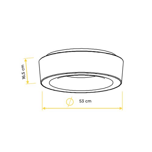 Plafon New Line Sushi 23W 530X165mm 6XE27 Branco ST20201BT