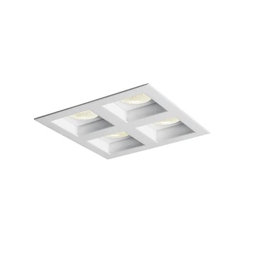 Spot New Line Flat Recuado Dicroica 50W 4XGU10 Branco IN65042BT