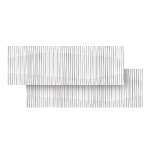Azulejo Roca 30X90,2 Groove White MT Retificado F8000AW011