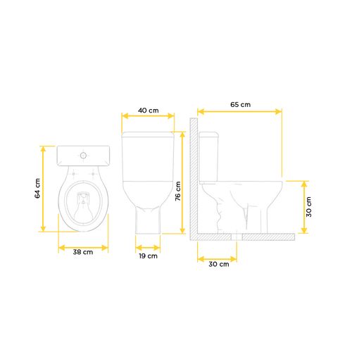 Bacia Incepa Flamingo Plus para Caixa 01 Branco 1113510010100