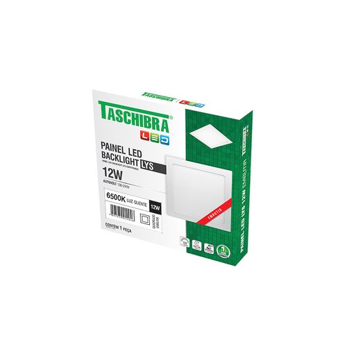Embutido Taschibra Lys 16,5x16,5x2,8Cm Led 12W 6500K Quadrado 15140187