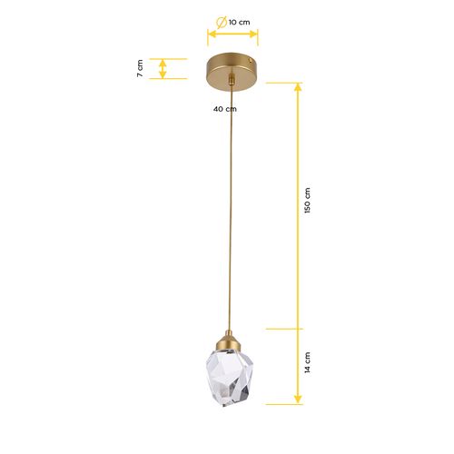 Pendente Nordecor Led Mya 3W 3000K Dourado 2411