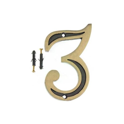 Numero Resisdencial Mundial Latonado Oxidado 661308 - 3.