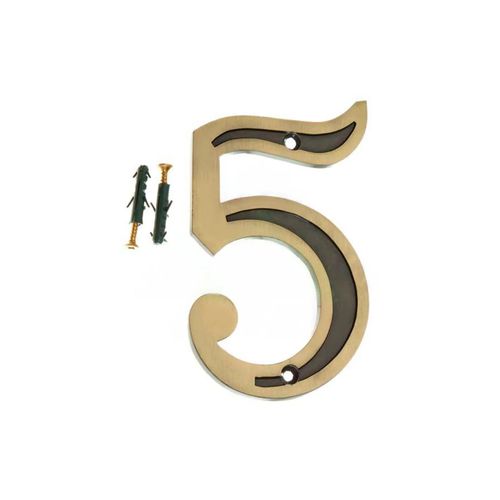 Numero Resisdencial Mundial Latonado Oxidado 661508 - 5.