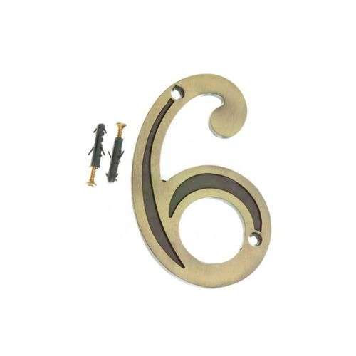 Numero Resisdencial Mundial Latonado Oxidado 661608 - 6.