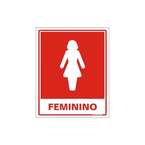 Placa Sinalize 15X20 220 AC Sanitario Feminino