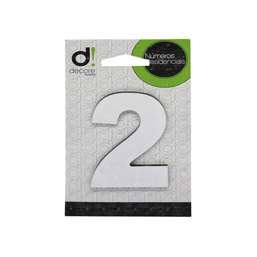 Número Residencial Decore Espelhado Cromado 15Cm - 2