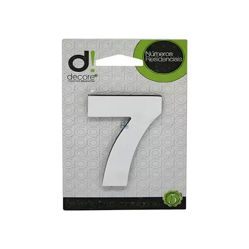 Numero Residencial Decore Espelhado Cromado 15Cm - 7