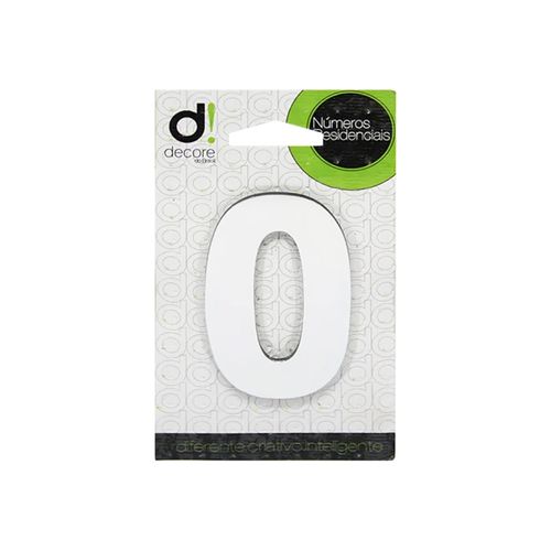 Numero Residencial Decore Espelhado Cromado 25Cm - 0