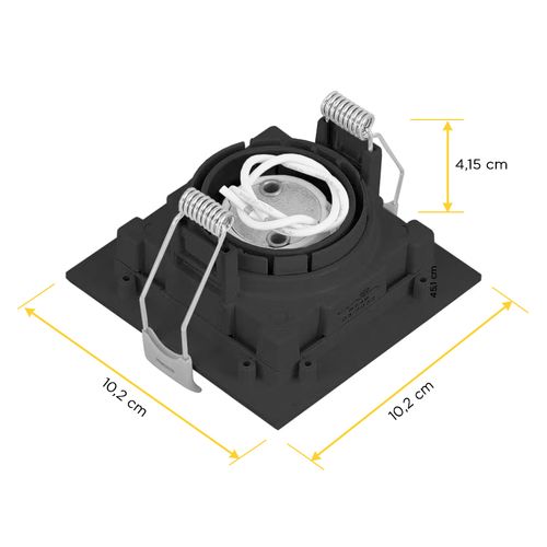 Spot Gaya MR16 4,15x10,2x10,2Cm Preto com Soquete para Lâmpada GU10 8249