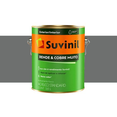 Tinta Suvinil Rende e Cobre Muito Fosco Granito Nobre 3,6 Litros 5083