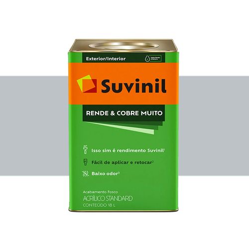 Tinta Suvinil Rende e Cobre Muito Fosco Nevoa Intensa 18 Litros 50830