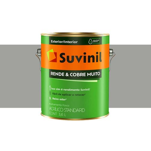 Tinta Suvinil Rende e Cobre Muito Fosco Elefante 3,6 Litros 50842734
