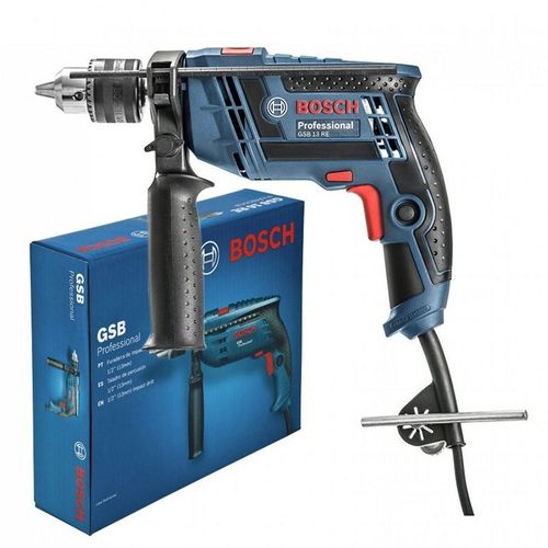 Furadeira Bosch 1/2 Imp. 600W GSB 13RE 220V C/08 Brocas