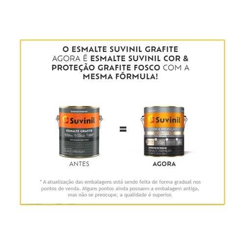 Tinta Suvinil Esmalte Grafite Fosco Escuro 3,6 Litros 53404110