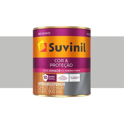 Tinta Suvinil Esmalte Cor e Proteção Acetinado Platina 0,9 Litros   53385454