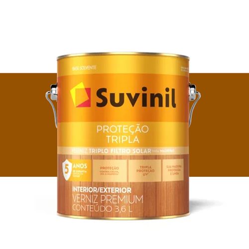 Verniz Suvinil Tripla Proteção Brilhante Natural 3,6 Litros 53388369