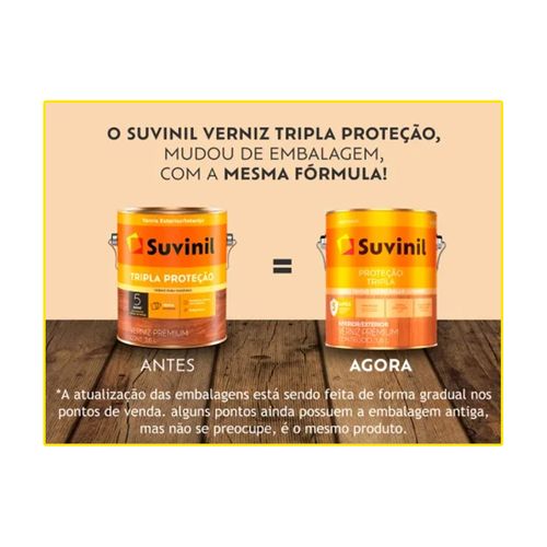Verniz Suvinil Tripla Proteção Brilhante Natural 3,6 Litros 53388369