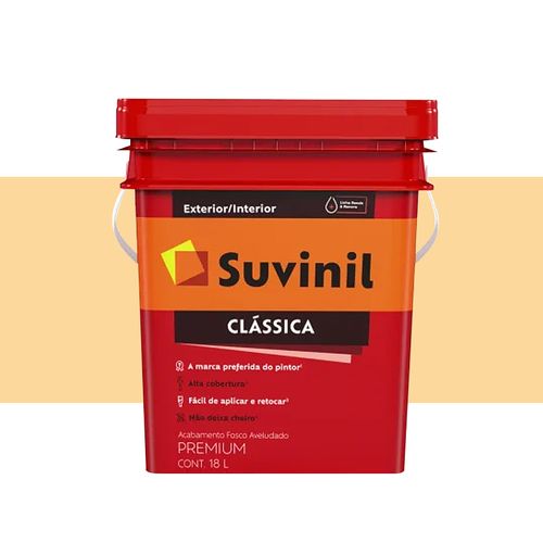 Tinta Suvinil Clássica Fosco Amarelo Canario 18 Litros  53365950