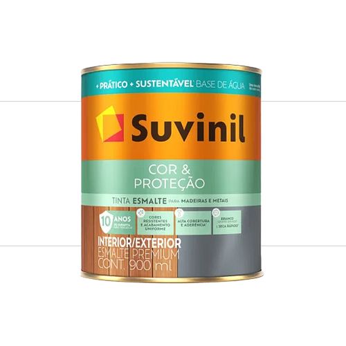 Tinta Suvinil Esmalte Seca Rapido Brilhante Branco 0,9 Litros  53703721