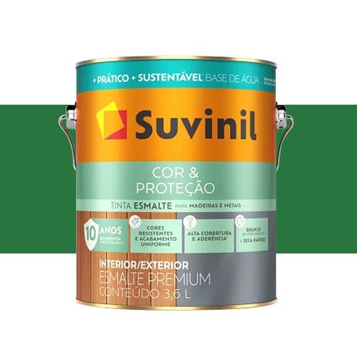 Tinta Suvinil Esmalte Seca Rapido Brilhante Verde 3,6 Litros 53699163