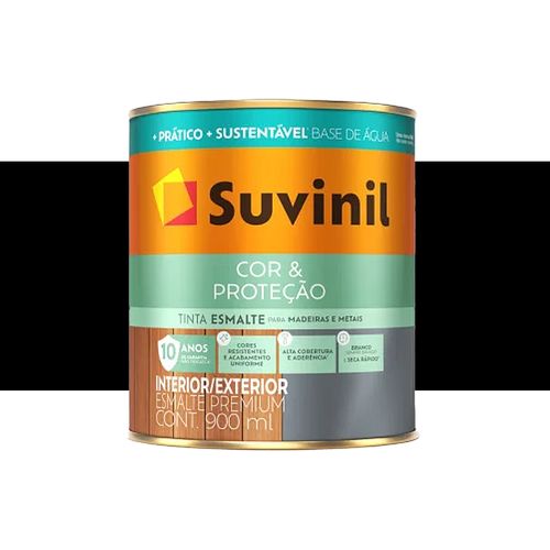 Tinta Suvinil Esmalte Seca Rapido Brilhante Preto 0,9 Litros  51401296