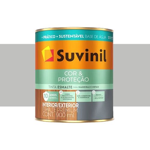 Tinta Suvinil Esmalte Seca Rapido Brilhante Platina 0,9 Litros  53703880