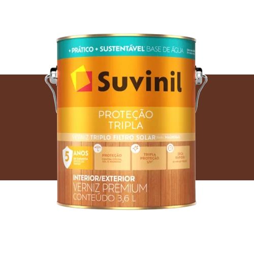 Verniz Suvinil Base Agua Brilhante Imbuia 3,6 Litros  50347625