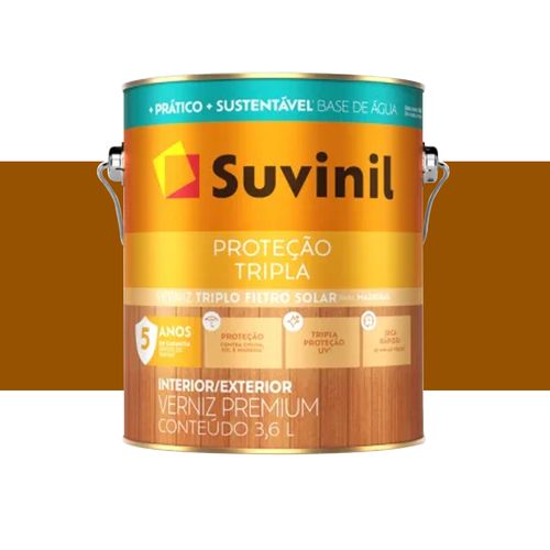 Verniz Suvinil Base Agua Brilhante Natura 3,6 Litros  50347965