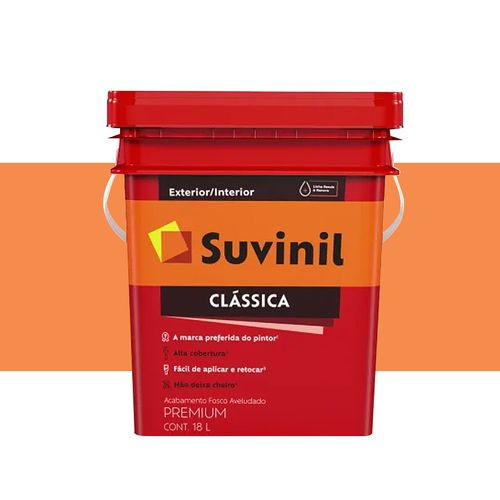 Tinta Suvinil Clássica Fosco Tangerina 18 Litros  50145128