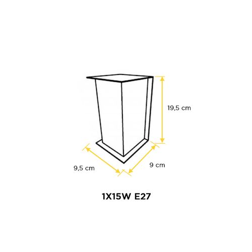 Arandela Blumenox Lais 12X12X9,5cm BF 25W 1XG9 ARL-2049