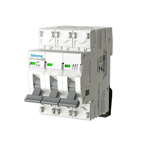 Disjuntor Eletromar Din Tripolar Curva C 50A MW350E