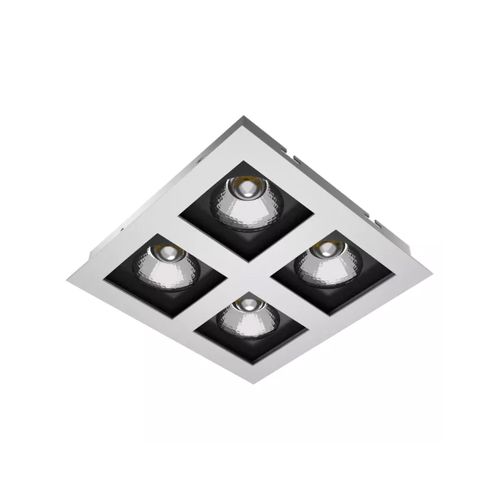 Spot Orluce Embutir Par 20 4XE27 Branco Preto OR1345