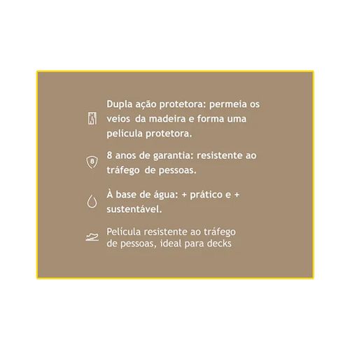 Verniz Suvinil Proteção Max Deck Ac Natural 3,6 Litros 50739838