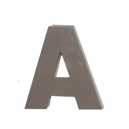 Letra Residencial Espelhada Cromada 9,5cm A — Ref. 8070