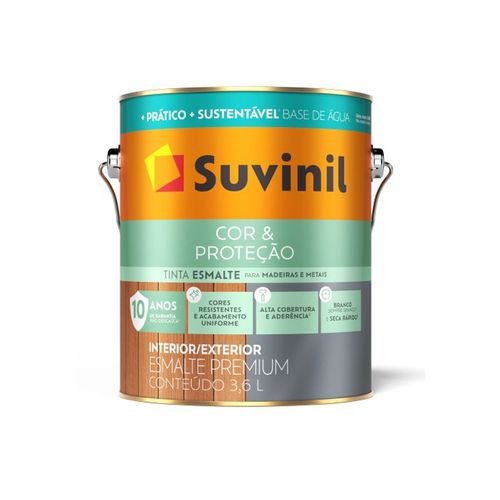Tinta Suvinil Esmalte Fosco Base Agua Preto 3,6 Litros 50790834