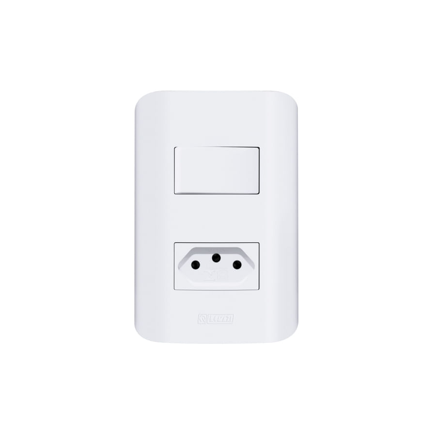 Interruptor Romazi Canoa 2625 Branco Simples Tom 2P T 20A - Todimo