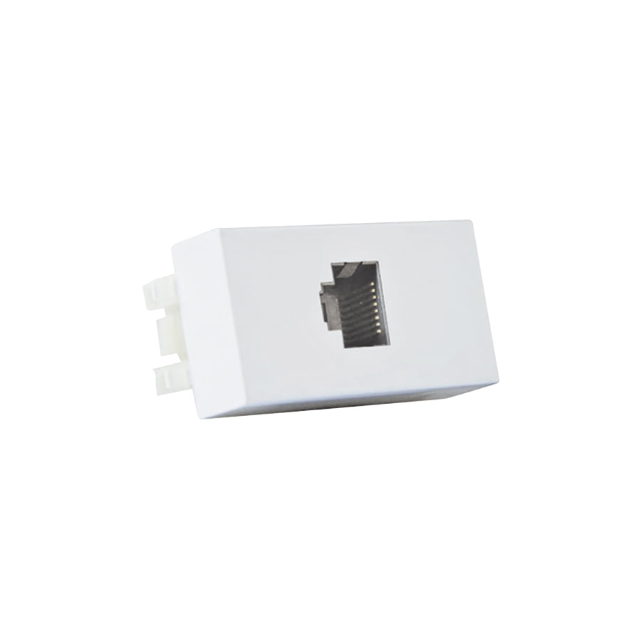 Modulo Romazi Canoa Tomada RJ45 Cat 5 Branco 8507 - Todimo