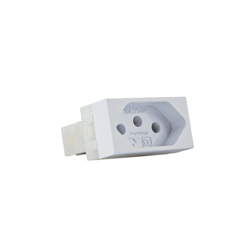 Modulo Romazi Canoa Tomada 2PT 10A Branco 1503