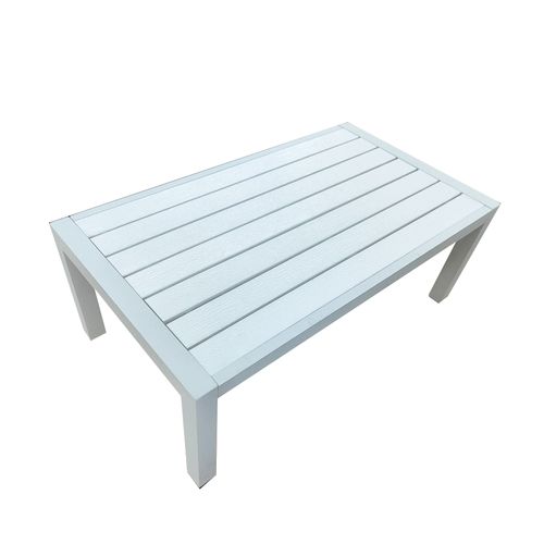 Conjunto Mesa Centro e 3 Poltronas Casa Ok Napoli Aco Branco/Cinza