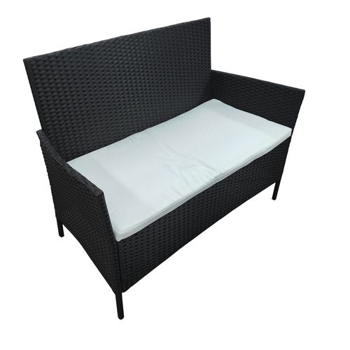 Conjunto Mesa Centro e 3 Poltronas Casa Ok Tijuca Cor Preto