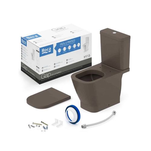 Kit Roca Combo Bacia com Caixa Aplopada Gap Cafe C323723011