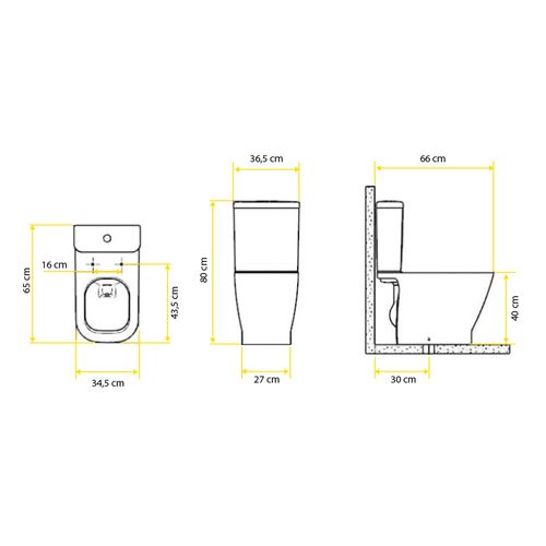 Kit Roca Combo Bacia com Caixa Aplopada Gap Cafe C323723011